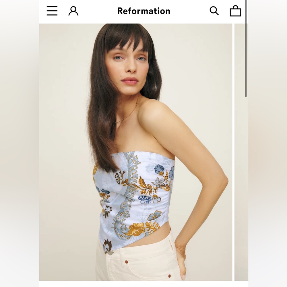 Reformation Dillon Linen Top